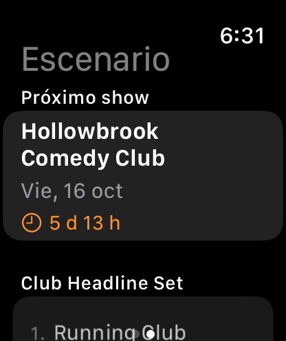 Bitbook en el Apple Watch: el próximo show, con su set debajo