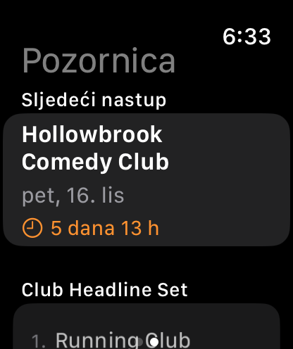 Bitbook na Apple Watchu: sljedeći nastup, a ispod njega set